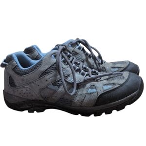 Windriver Women's Size 7 Shoes Lace Up Hiking, Walking Shoes Beige/Blue